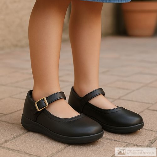 Zapato escolar Orange negro para niña