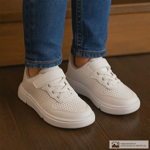 Zapato escolar Orange blanco para niño