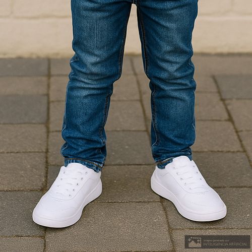 Zapato escolar Orange blanco para niño