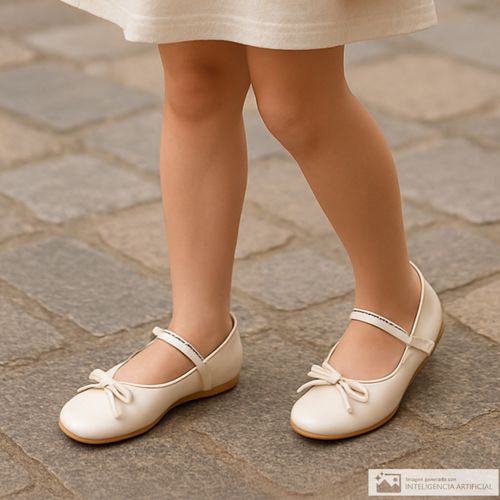 Zapato casual ballerina Orange color nude para niña