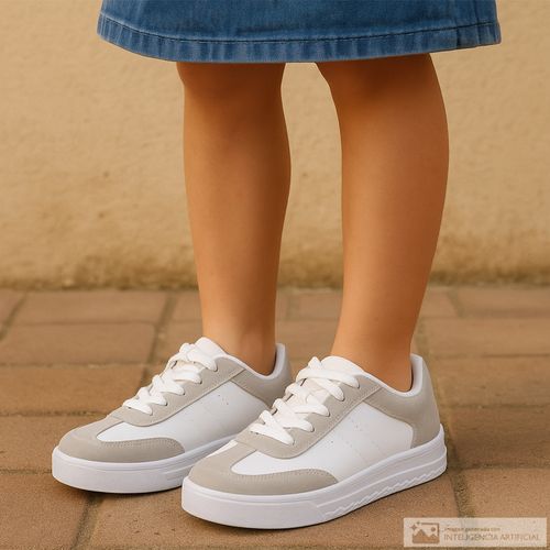 Zapato deportivo casual Orange blanco/gris para niña