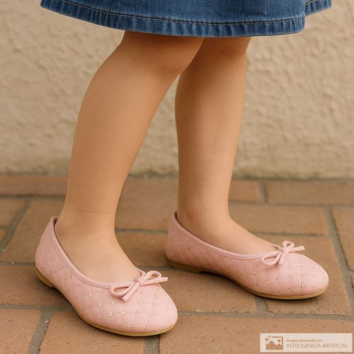 Zapato casual ballerina Orange color rosado para niña