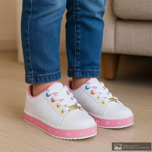 Zapato deportivo casual bicolor para niña bebé