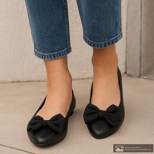 Zapato casual ballerina Orange color negro para mujer