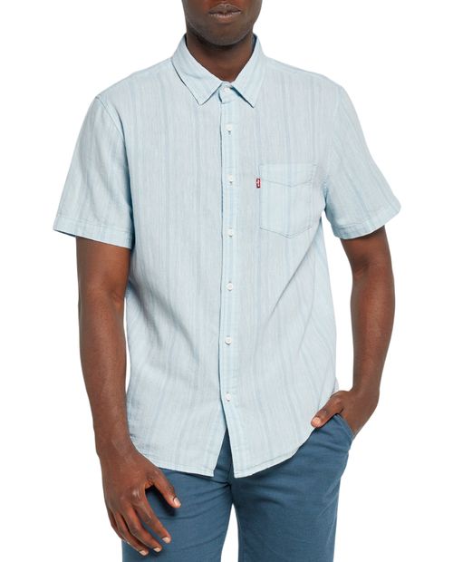 Camisa classic fit Levi's celeste rayada para hombre