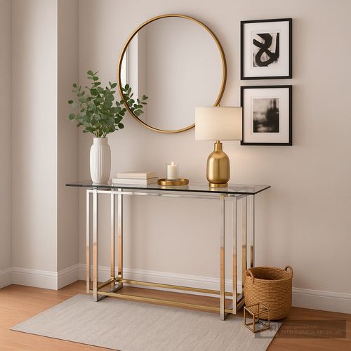 Mesa consola de vidrio