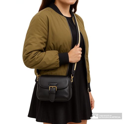 Cartera crossbody Sabrina color negro para mujer
