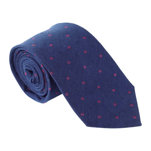 Corbata Unexpected regular fit azul navy con mini print para hombre