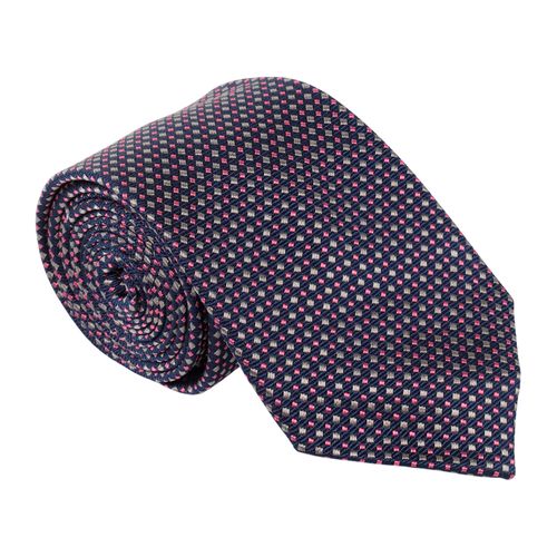 Corbata Unexpected regular fit azul con textura geométrica para hombre