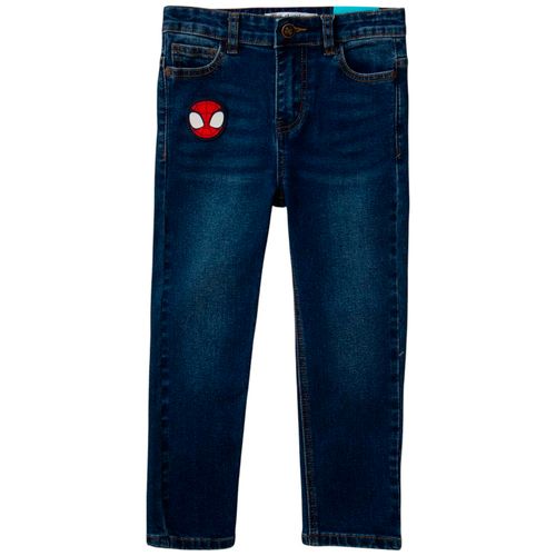 Jeans azul con bordado Spider Man para niño