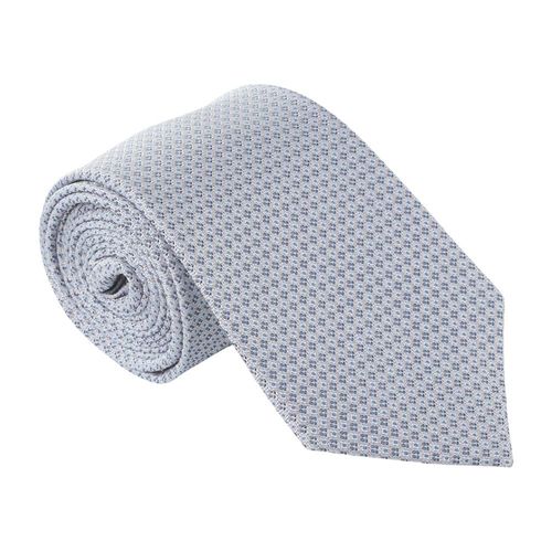 Corbata de seda Unexpected regular fit gris con mini print para hombre