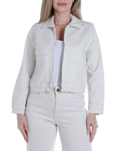 Chaqueta Sabrina denim beige para mujer