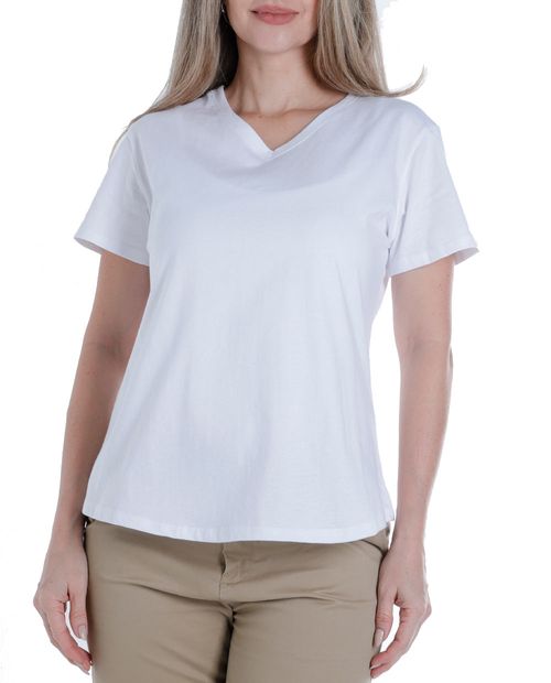 Camiseta Nicolle blanca manga corta para mujer