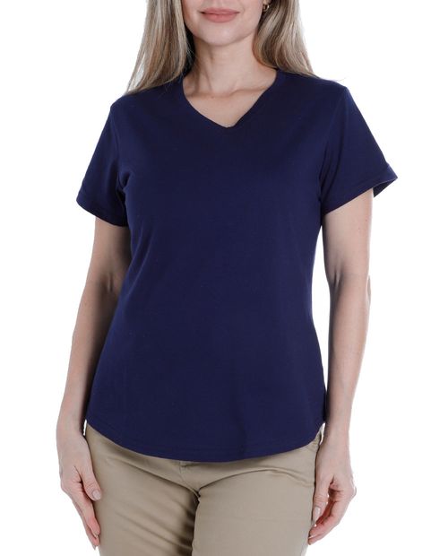 Camiseta Nicolle azul manga corta para mujer