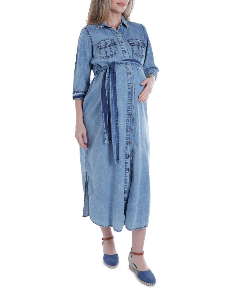 104847740-Vestido-maternal-Sabrina-midi-azul-mangas-3-4-para-mujer