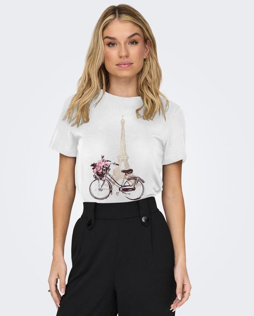 Camiseta Only estampada manga corta para mujer