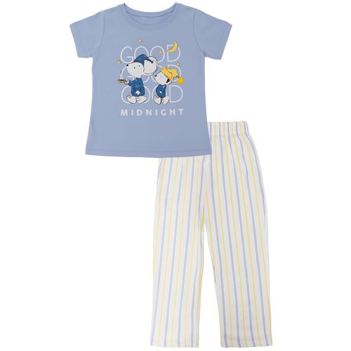 Pijama de 2 piezas bicolor con estampado para niña