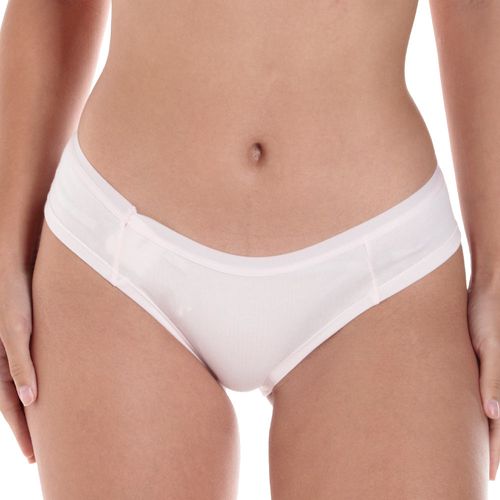 Bikini Orange blanco de cintura corta para mujer