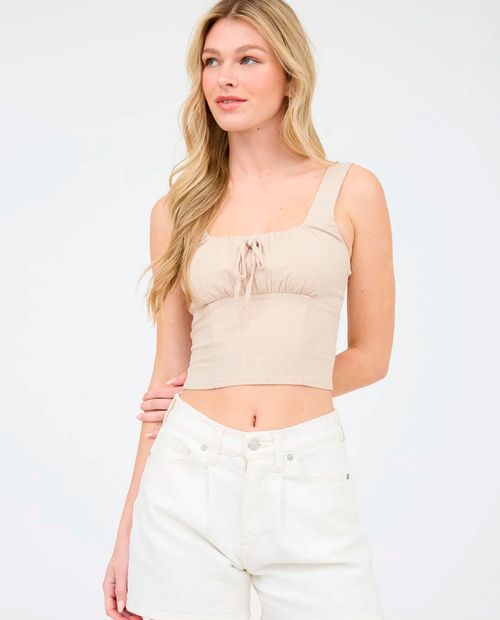 Blusa Mine crop top de tirantes para mujer