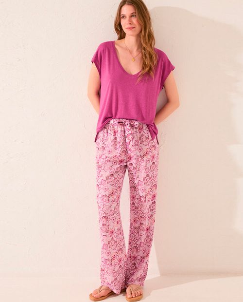 Pantalón de pijama Women Secret estampado de cintura alta para mujer