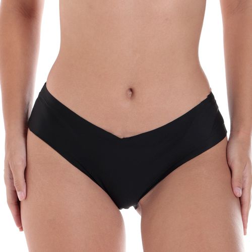 Bikini Accente negro de cintura corta para mujer