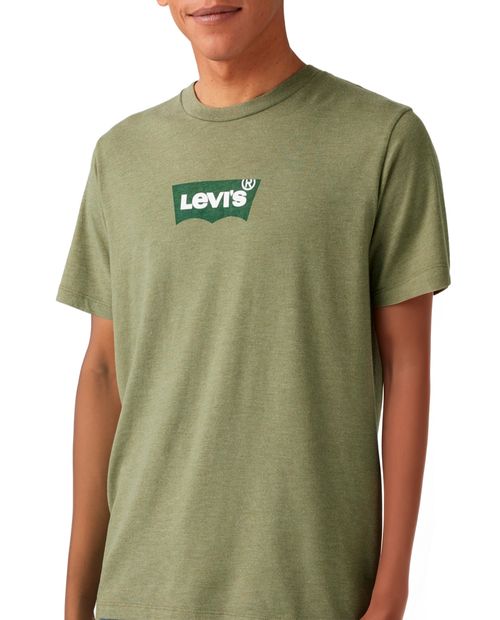 Camiseta Levi's regular fit verde olivo estampada para hombre