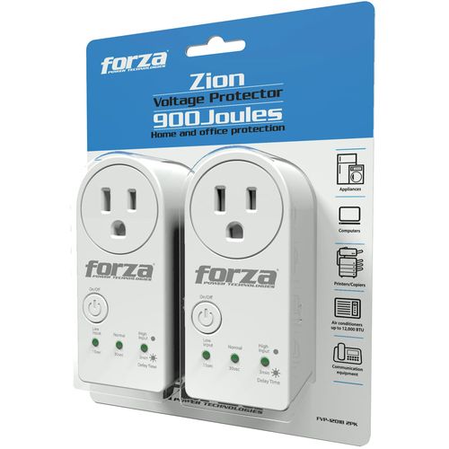 Regulador de voltaje Forza 1800Voltios/ 900Watts 1 toma certificado NEMA 5-15R 2 pack