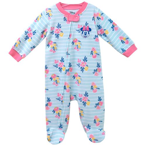 Pijama celeste con estampado de Minnie Mouse para bebé niña