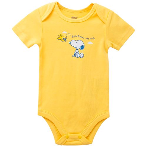 Mameluco amarillo con estampado de Snoopy para bebé niño