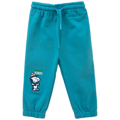 Pantalón verde con bordado de Snoopy para bebé niño