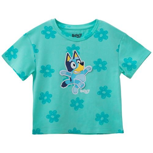 Blusa verde con estampado Bluey para niña