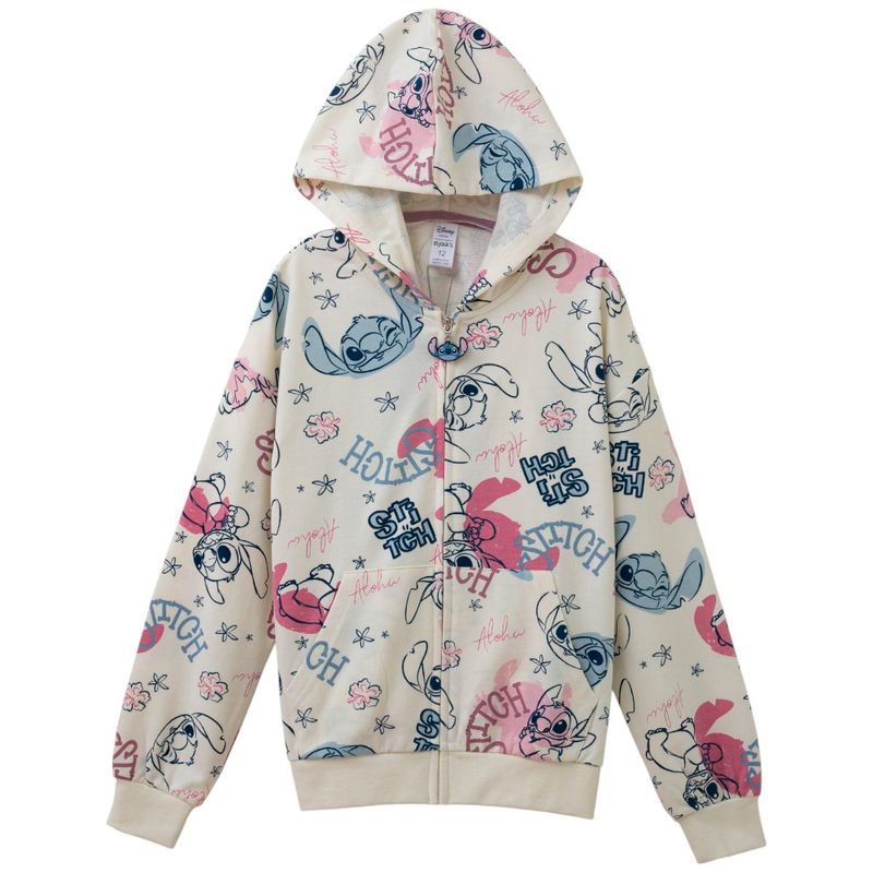 104772281-Sudadera-gris-con-estampado-Stitch-para-niña