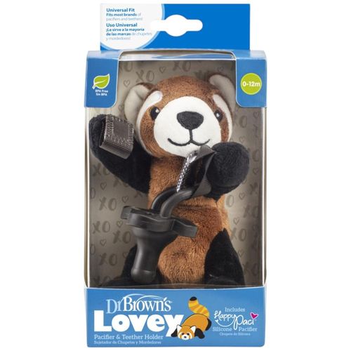 Peluche de panda y sujeta chupete