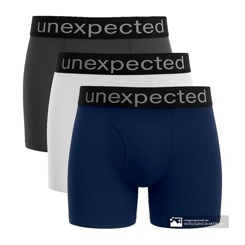 Pack de 3 boxers brief Unexpected multicolor sólidos para hombre