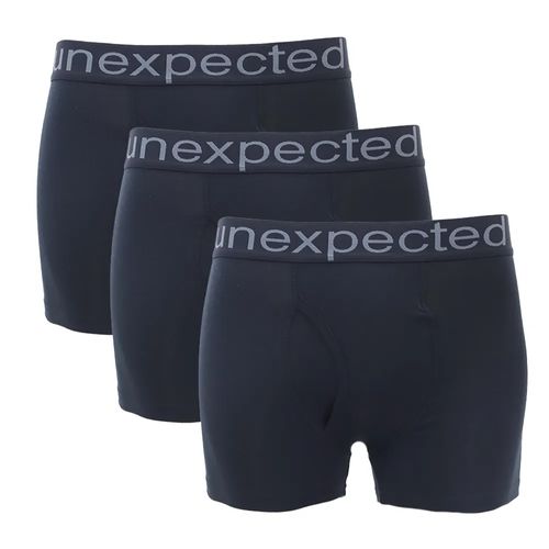 Pack de 3 boxers brief Unexpected negros sólidos para hombre