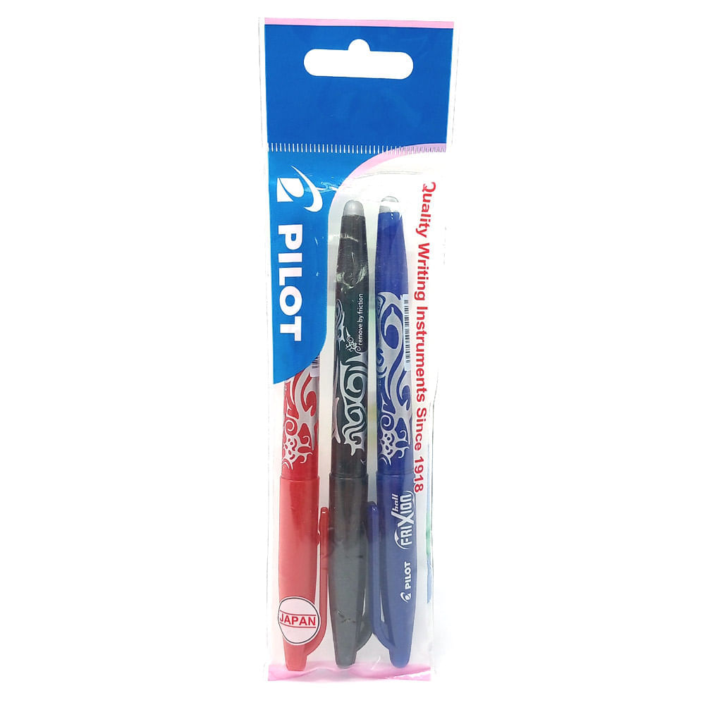 Bolígrafo Borrable Pilot Frixion Negro Azul Y Rojo 0.7 Mm 31557 Con 3 Piezas B128 055 1