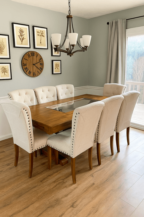 Comedor para 8 personas country rectangular/ Country