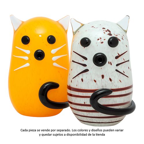 Figura con forma de gato surtido de vidrio 8x13 cm