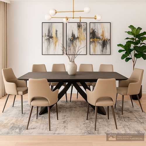 Comedor 8 personas rectangular loisa