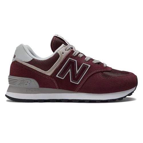 Zapato New Balance 574 deportivo casual color vino para mujer