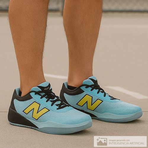 Zapato New Balance 996 Hard Court deportivo color celeste para mujer