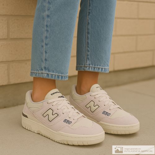 Zapato casual New Balance 550 color rosado para mujer