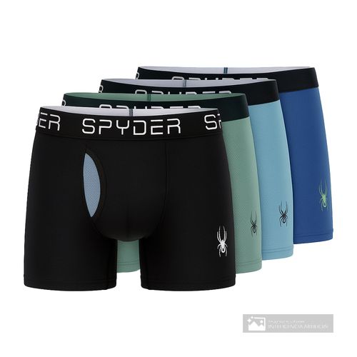 Pack de 4 calzoncillos bóxer con textura multicolor de Spyder para hombre
