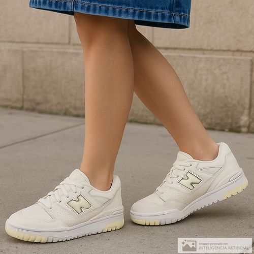 Zapato New Balance 550 casual color blanco para mujer