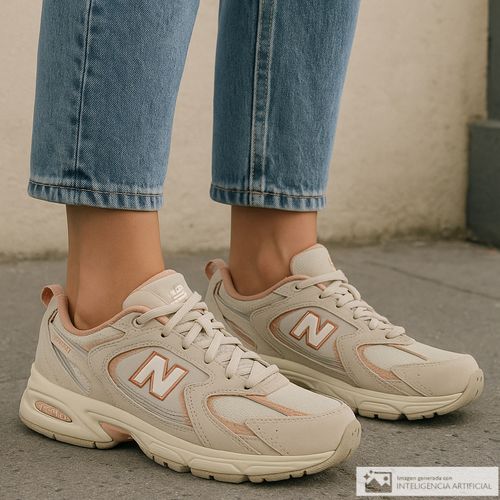 Zapato New Balance 530 casual beige para mujer
