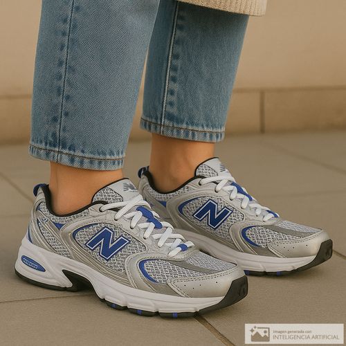 Zapato New Balance 530 casual plateado para mujer