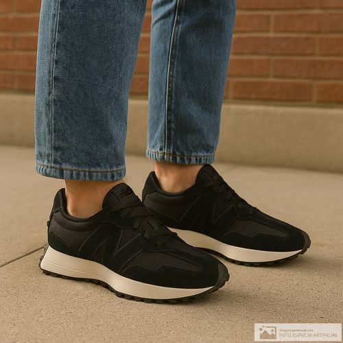 Zapato New Balance 327 deportivo casual negro para hombre