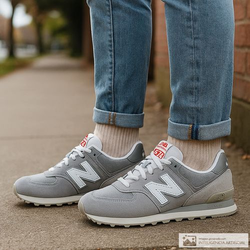 Zapato New Balance 574 Classics deportivo casual gris para hombre