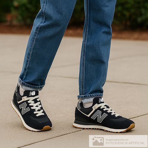 Zapato New Balance 574 Classics deportivo casual negro para hombre