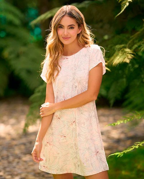 Camisón Parisien estampado manga corta para mujer